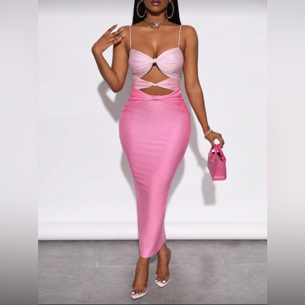 Pink Cut-Out Dress - Picture 3 of 4